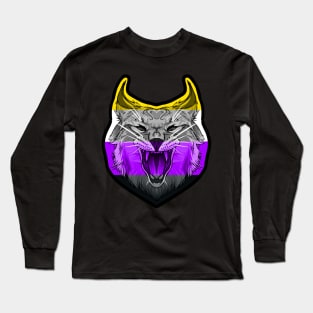 Caracal (Non Binary Pride Flag) Long Sleeve T-Shirt